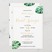 Monstera Leaf Bridal Shower Kaart (Voorkant / Achterkant)