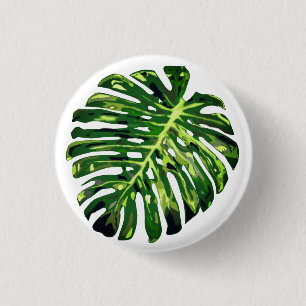 Monstera Leaf Button