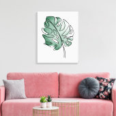 Monstera leaf canvas afdruk (Insitu (Woonkamer))