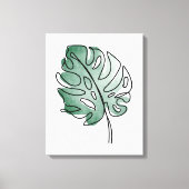 Monstera leaf canvas afdruk (Voorkant)