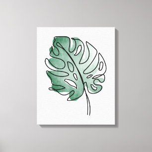 Monstera leaf canvas afdruk