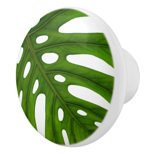 Monstera Leaf Ceramic Knob Keramische Knop (Rechts)