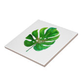 Monstera Leaf Ceramic Tile Tegeltje (Zijkant)