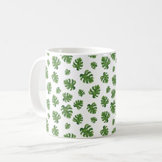 Monstera Leaf Coffee Mug Koffiemok (Voorkant links)
