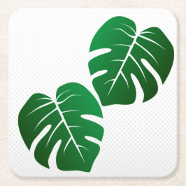 Monstera Leaf Design Paper Onderzetter