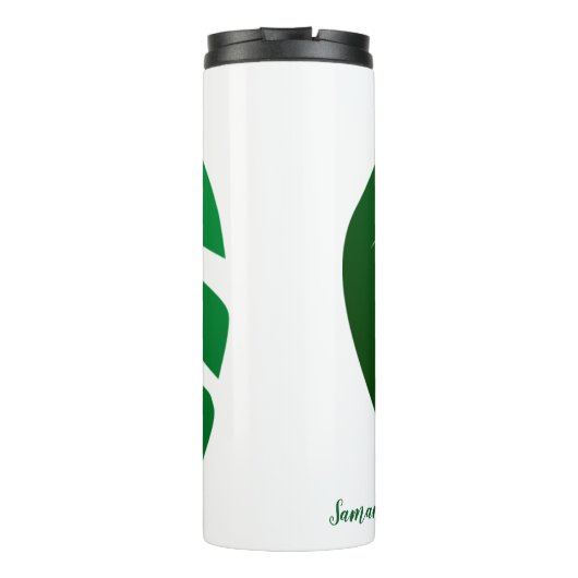 Monstera Leaf Design Thermal Tumbler Thermosbeker (Achterkant)