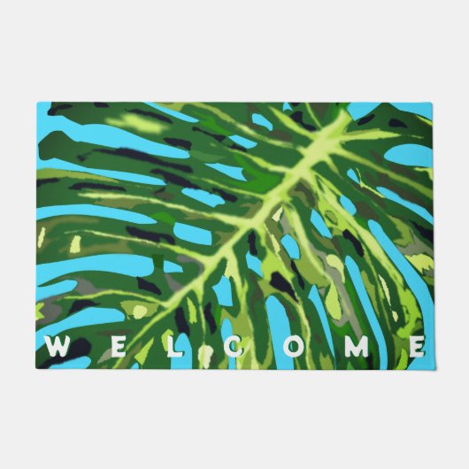 Monstera Leaf Doormat - Welkom Deurmat (Voorkant)