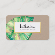 MONSTERA LEAF eco beschilderd modern waterverf kra