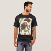 Monstera Leaf: Elegant Waterverf Poster T-shirt (Voorkant volledig)