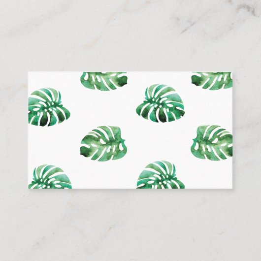 Monstera Leaf Flat Place Card Plaatskaartje (Achterkant)