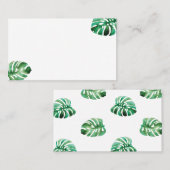 Monstera Leaf Flat Place Card Plaatskaartje (Voorkant / Achterkant)