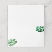 Monstera Leaf Gevouwen Plaats Kaarten Plaatskaartje (Buitenkant ongevouwen)