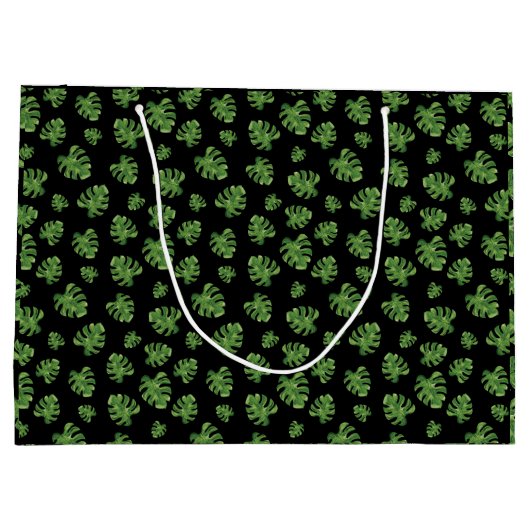 Monstera Leaf Gift Bag Groot Cadeauzakje (Achterkant)