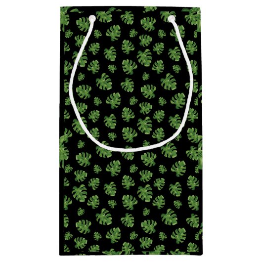 Monstera Leaf Gift Bag Klein Cadeauzakje (Achterkant)