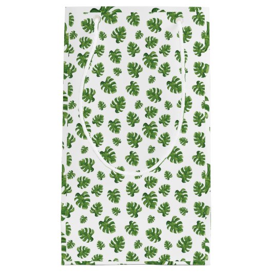 Monstera Leaf Gift Bag Klein Cadeauzakje (Voorkant)