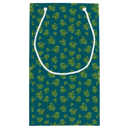 Monstera Leaf Gift Bag Klein Cadeauzakje (Achterkant)