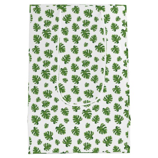 Monstera Leaf Gift Bag Medium Cadeauzakje (Achterkant)