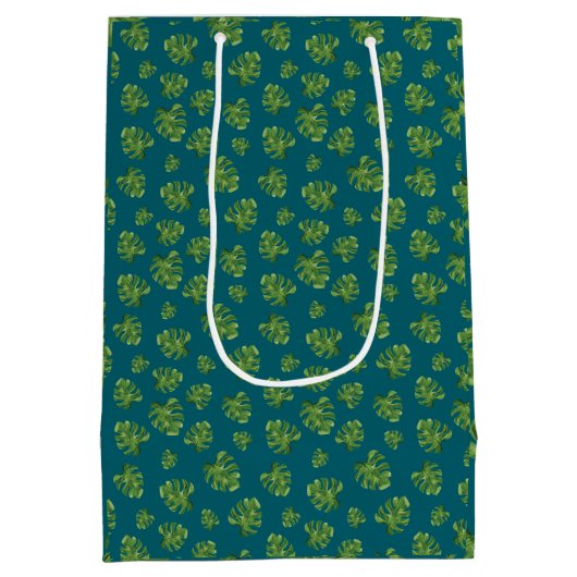 Monstera Leaf Gift Bag Medium Cadeauzakje (Achterkant)