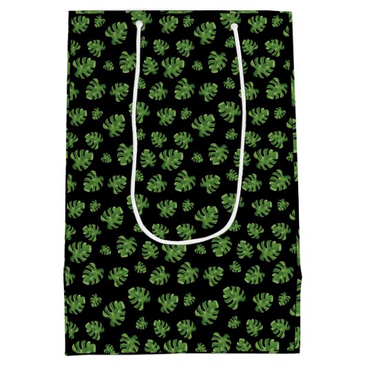 Monstera Leaf Gift Bag Medium Cadeauzakje (Achterkant)