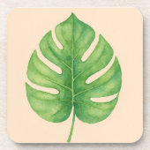 Monstera Leaf Gold Design.  Bier Onderzetter (Voorkant)