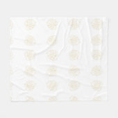 Monstera Leaf Gold Design.  Fleece Deken (Voorkant (Horizontaal))