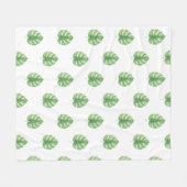 Monstera Leaf Green Design.  Fleece Deken (Voorkant (Horizontaal))