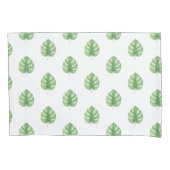 Monstera Leaf Green Design. Kussensloop (Voorkant)