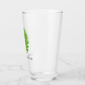 Monstera Leaf Green Navy Modern Party Glas (Links)