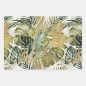 Monstera Leaf Majesty & Gold Tropical Palms Inpakpapier Vel (Voorkant 3)