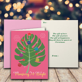 Monstera Leaf Monsterry & Bright Plant Lover Kaart
