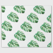 Monstera Leaf Pattern Cadeaupapier (Vlak)