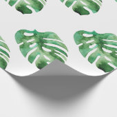 Monstera Leaf Pattern Cadeaupapier (Hoek)