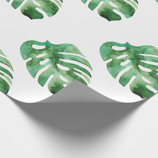 Monstera Leaf Pattern Cadeaupapier (Hoek)