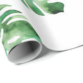 Monstera Leaf Pattern Cadeaupapier (Rol Hoek)