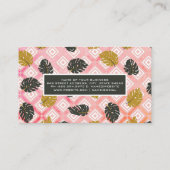 Monstera Leaf Pattern | Geometrisch | WATERVERF Afsprakenkaartje (Achterkant)