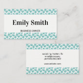 Monstera Leaf Pattern Visitekaartje (Voorkant / Achterkant)