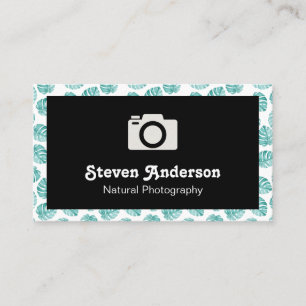 Monstera Leaf Pattern Visitekaartje