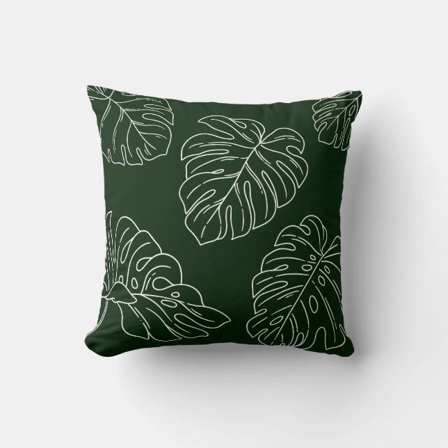 Monstera Leaf Plant Lover Home Decor Gift Kussen (Voorkant)