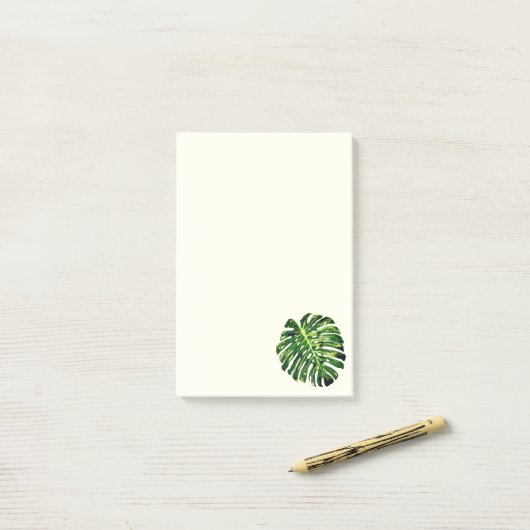 Monstera Leaf Post merkt het op Post-it® Notes (Op bureau)