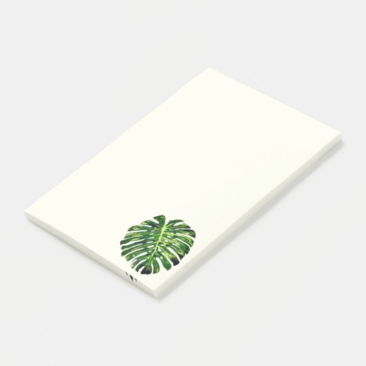 Monstera Leaf Post merkt het op Post-it® Notes (Schuin)