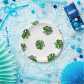 Monstera Leaf print tropisch papier Borden Papieren Bordje (Feest)