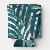 Monstera Leaf: Rainforest Blue Tones Blikjeskoeler (Achterkant)