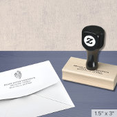 Monstera Leaf retour adres stempel