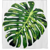 Monstera Leaf Shower Curtain - Uw Colot Douchegordijn (Voorkant)