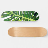 Monstera Leaf Skateboard Green Leaves (Horizontaal)