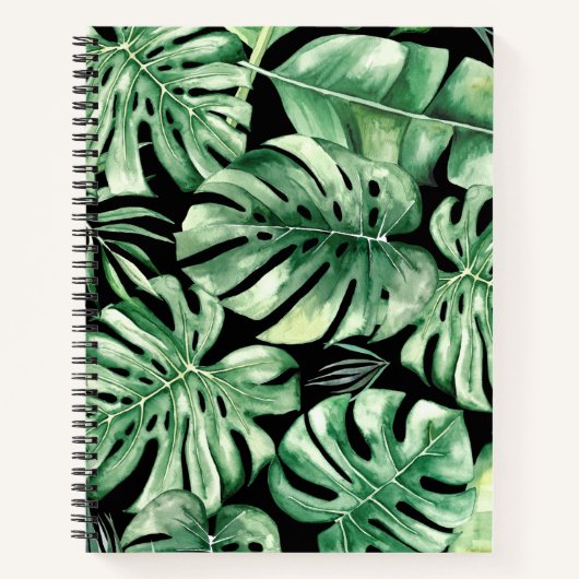 Monstera Leaf Spiral Notitieboek (Voorkant)