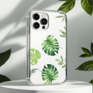 Monstera Leaf Telefoonhoes – Tropical Green Botani iPhone 16 Pro Hoesje