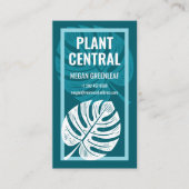 Monstera Leaf Tropical Florist Botanical Shop Visitekaartje (Voorkant)