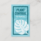 Monstera Leaf Tropical Florist Botanical Shop Visitekaartje (Achterkant)