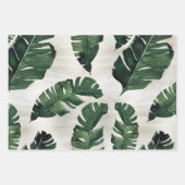 Monstera Leaf Tropical Palm Wrapping Paper Sheets (Voorkant 3)
